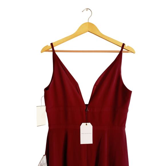 Dress The Population NWT Viola Gown Burgundy Size Large - Picture 6 of 11